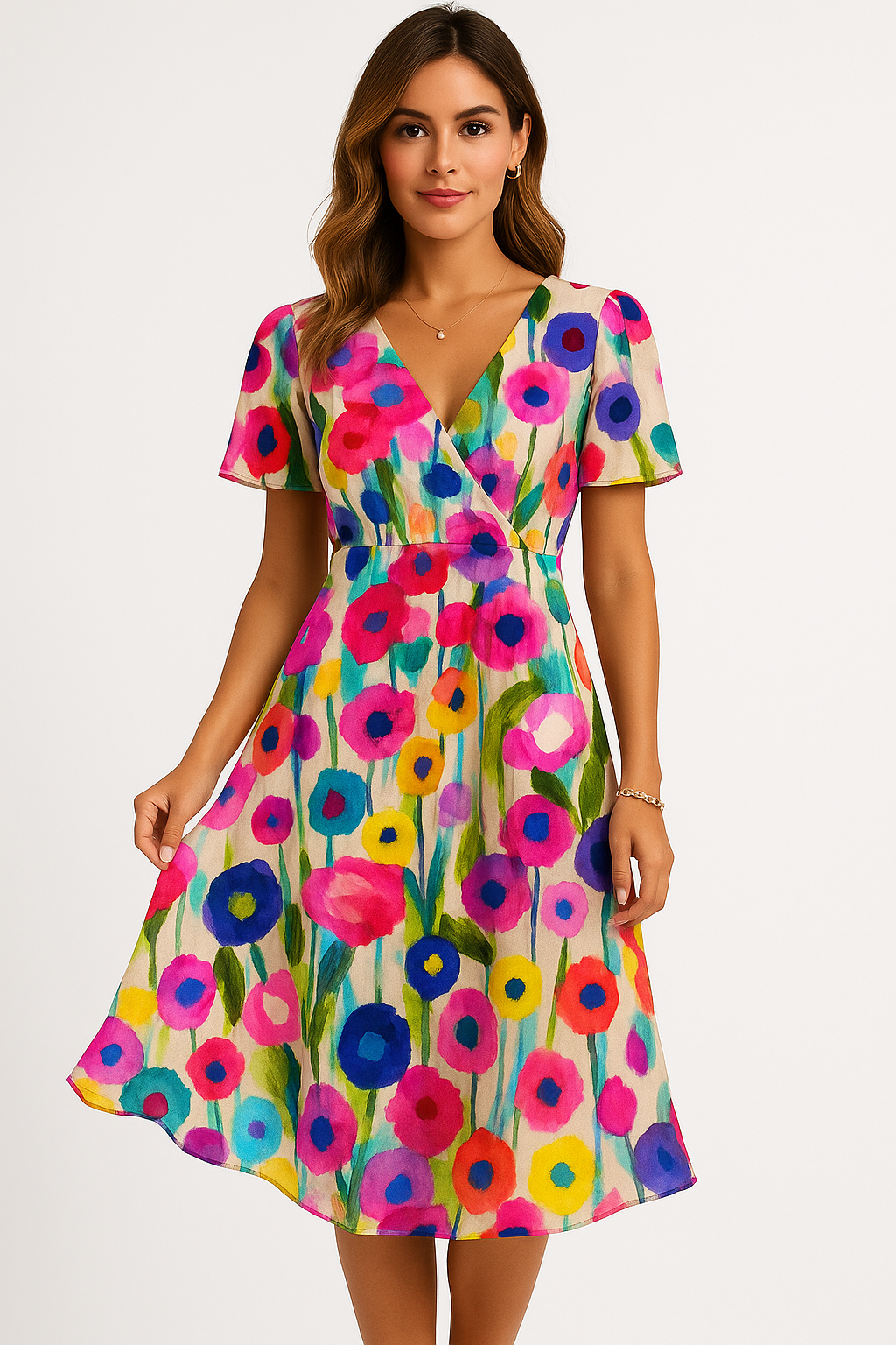 Boho zomerjurk met kleurverloop en comfort – Leanne