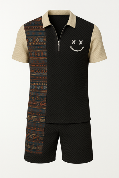 Zomerse herenset met poloshirt en shorts – Arie