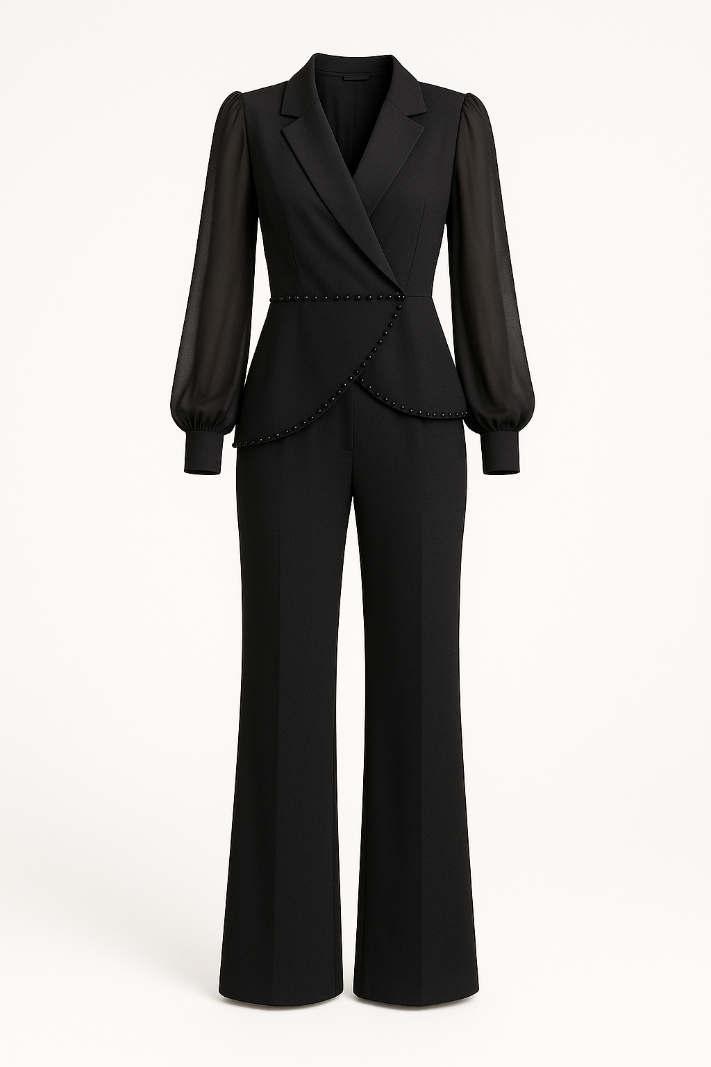 Elegante dames jumpsuit met parelaccenten – Elise