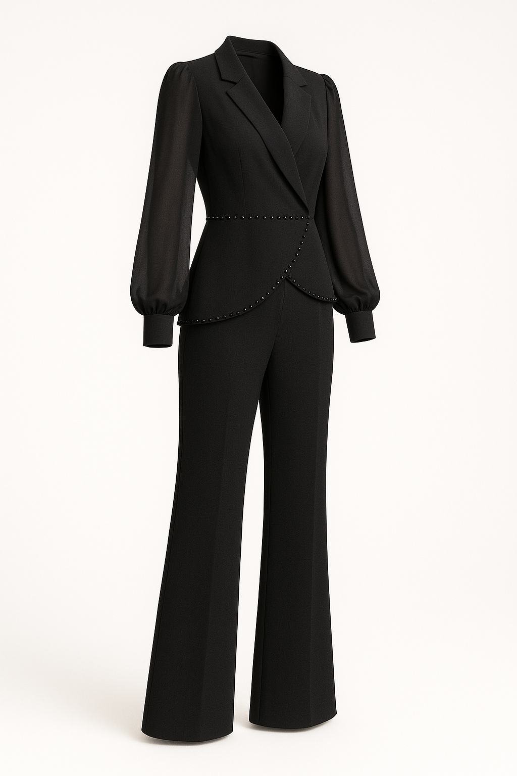 Elegante dames jumpsuit met parelaccenten – Elise