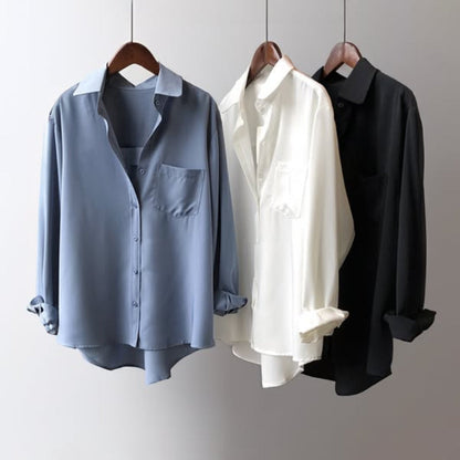 Luxe Zijde Blouse voor Elegante Comfort – Sorella