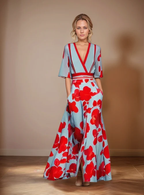 Bloemenprint zomerjurk luchtig wikkelmodel elegant – Elvée