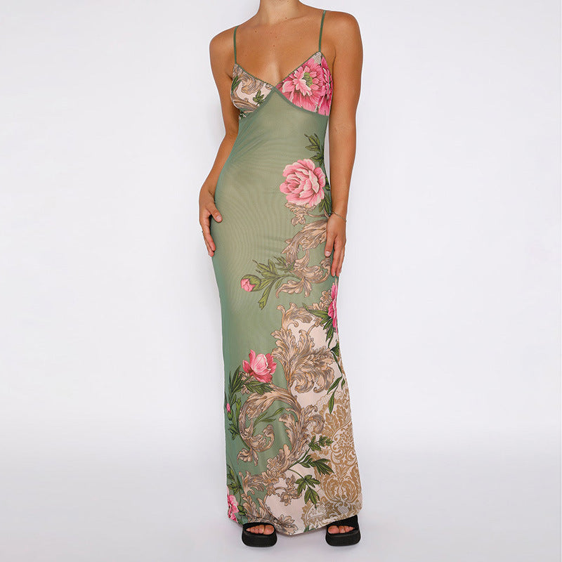 Bloemen prinsessenjurk voor dames in zomerstijl – Isalie