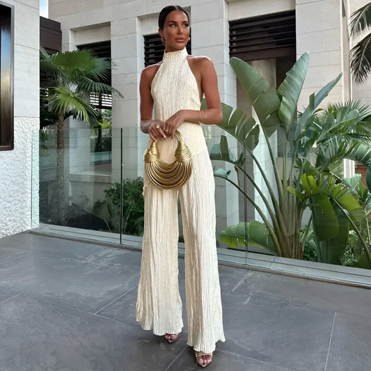 Zomerse dames set met top en elegante broek – Léonie
