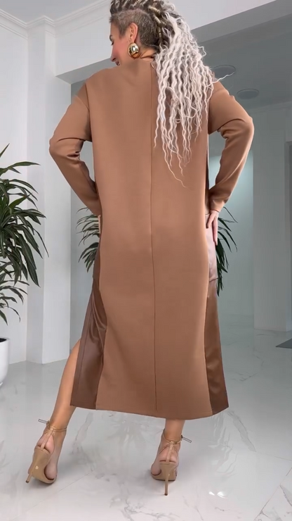 Elegante lange damesjurk met losse pasvorm – Lara