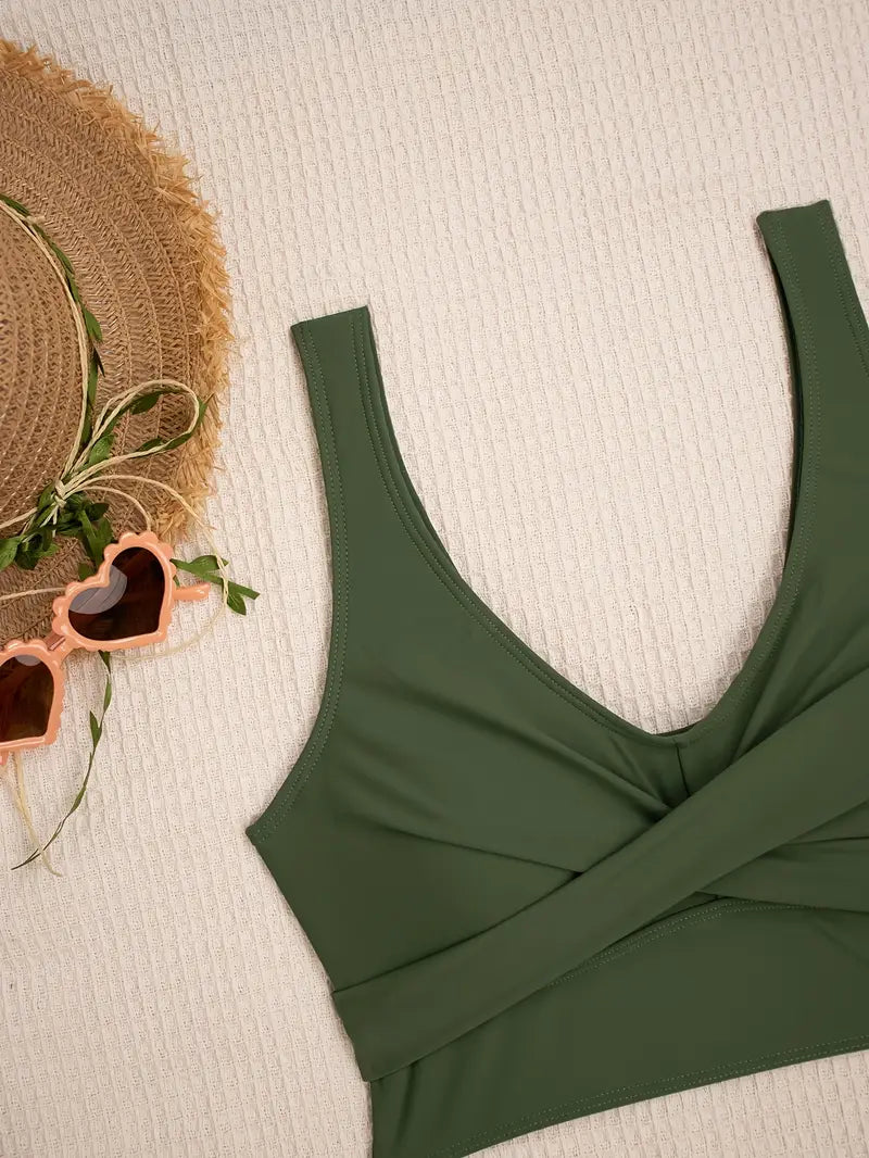 Stretchy Bikini Set met Tie-Side en Vintage Look – Elvarisse