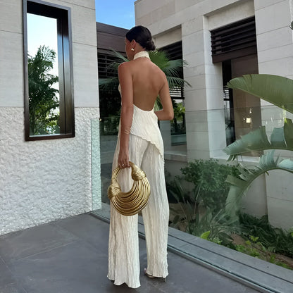 Zomerse dames set met top en elegante broek – Léonie