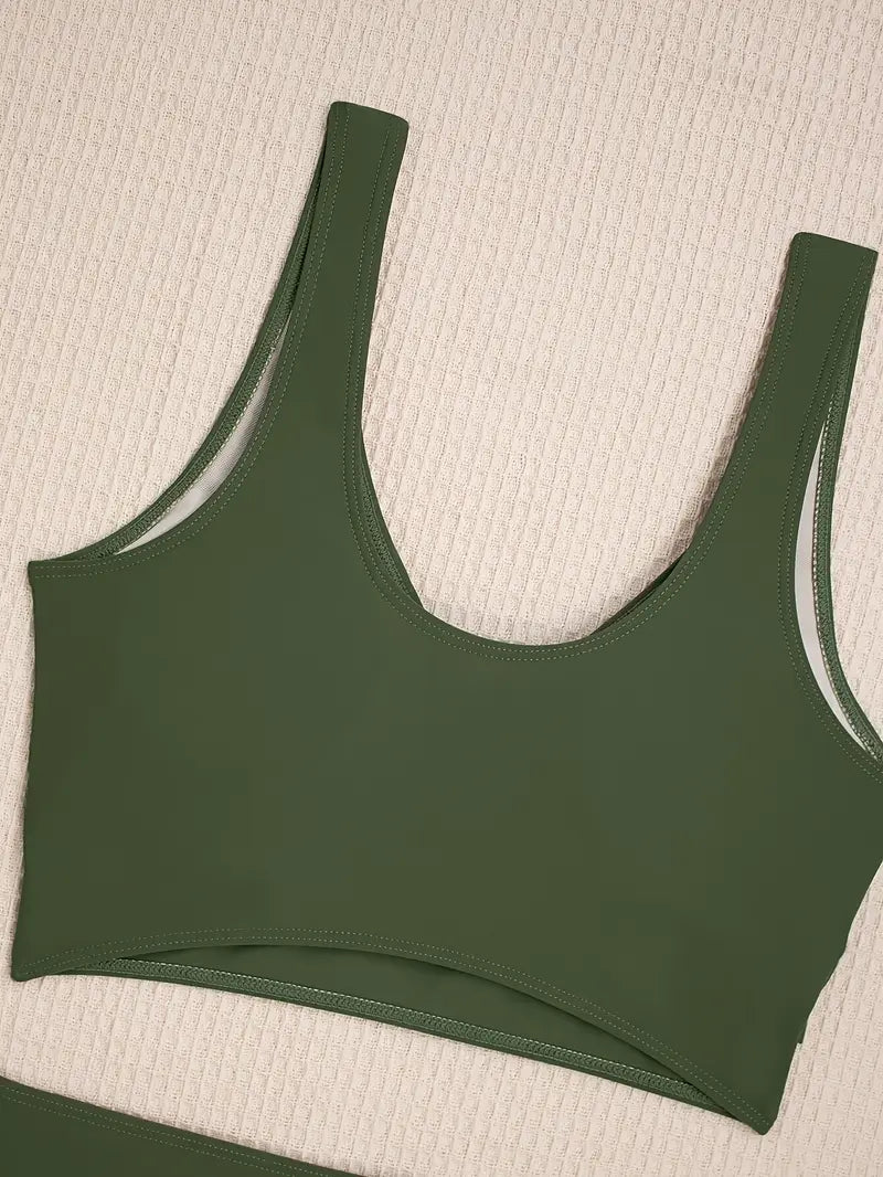 Stretchy Bikini Set met Tie-Side en Vintage Look – Elvarisse