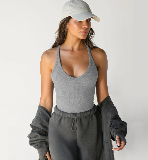 Witte dames top V-hals halter mouwloos elegant – Gina
