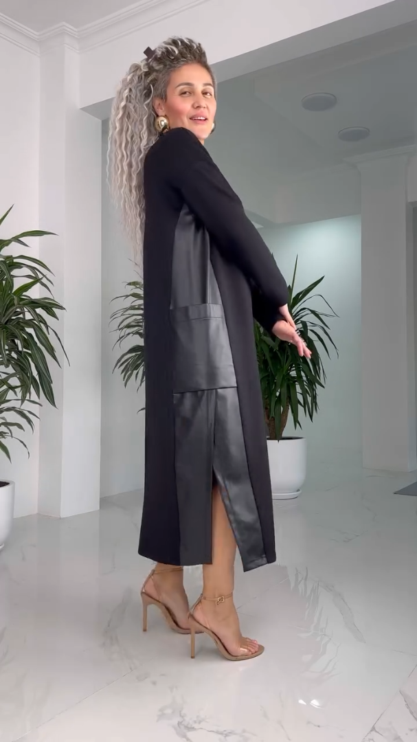Elegante lange damesjurk met losse pasvorm – Lara