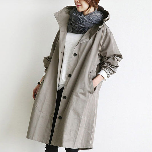 Waterafstotende trenchcoat voor heren met knoopsluiting – Eliano