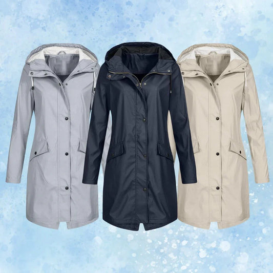 Winddichte Regenjas voor Elegantie en Bescherming – Julia