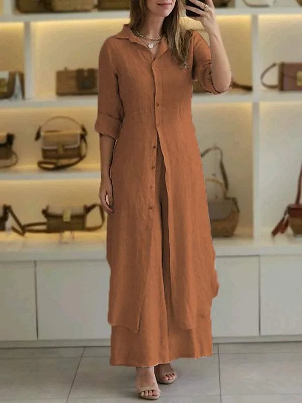 Linnen Tweedelige Zomerset Dames Outfit – Julia