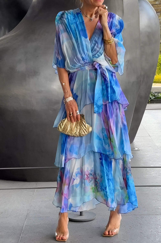 Chiffon Jurk Elegant Vloeiend Design Dames – Mirella