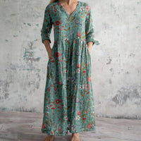 Bloemenjurk dames slank model luchtig elegant – Floravelle