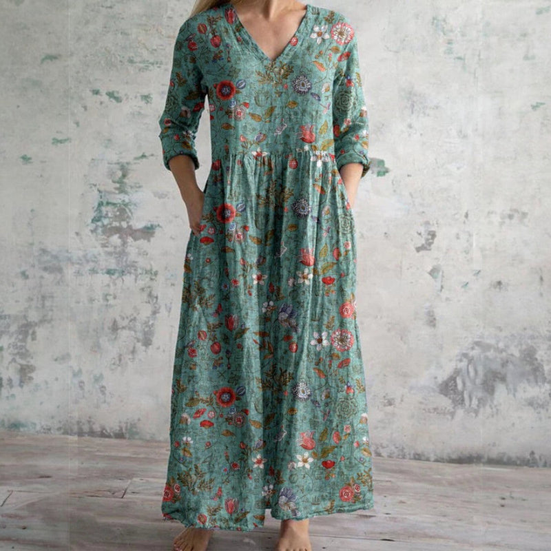 Bloemenjurk dames slank model luchtig elegant – Floravelle