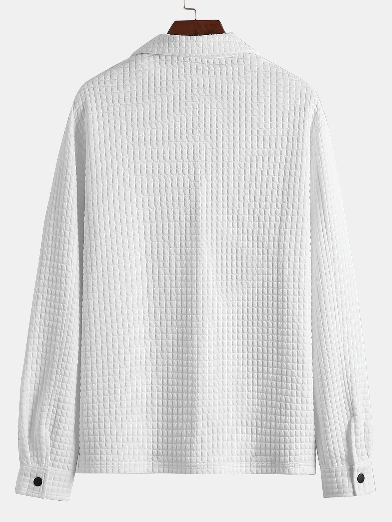 Gequilte Jacquard Overshirt voor Heren met Flapzakken – Lucas