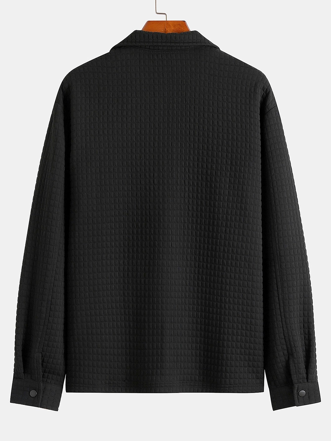 Gequilte Jacquard Overshirt voor Heren met Flapzakken – Lucas