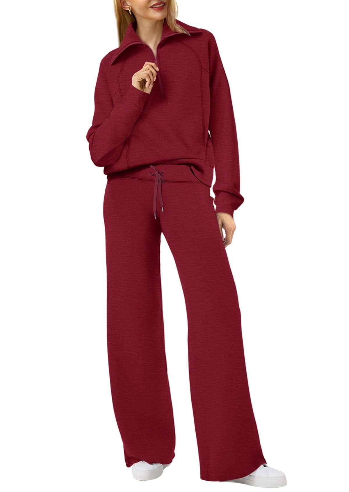 Tweedelige dames set met ritssluiting en lange mouwen – Livia