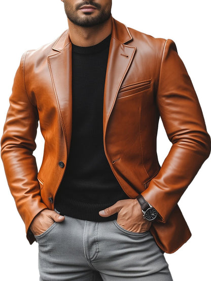 Leren Herenjas voor Tijdloze Stijl en Warmte – Anthony