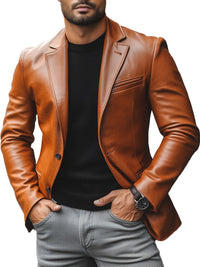 Leren Herenjas voor Tijdloze Stijl en Warmte – Anthony