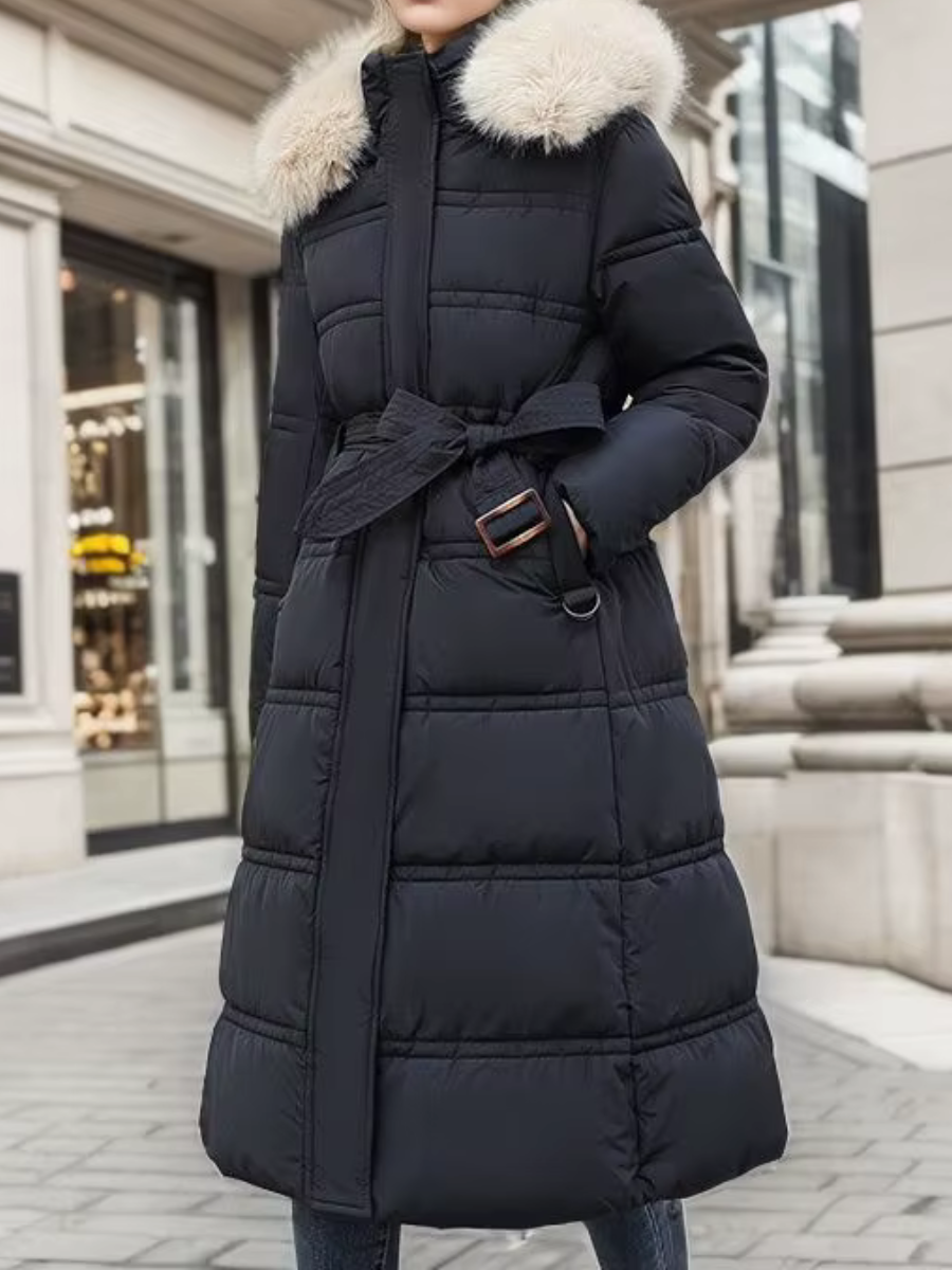 Warme Winterjas voor Dames met Bontkraag – Aurielle