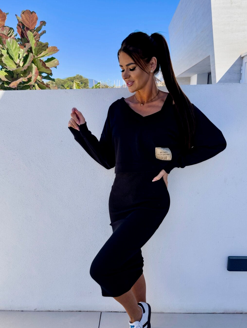 Tweedelige set met sweater en rok – Elettra