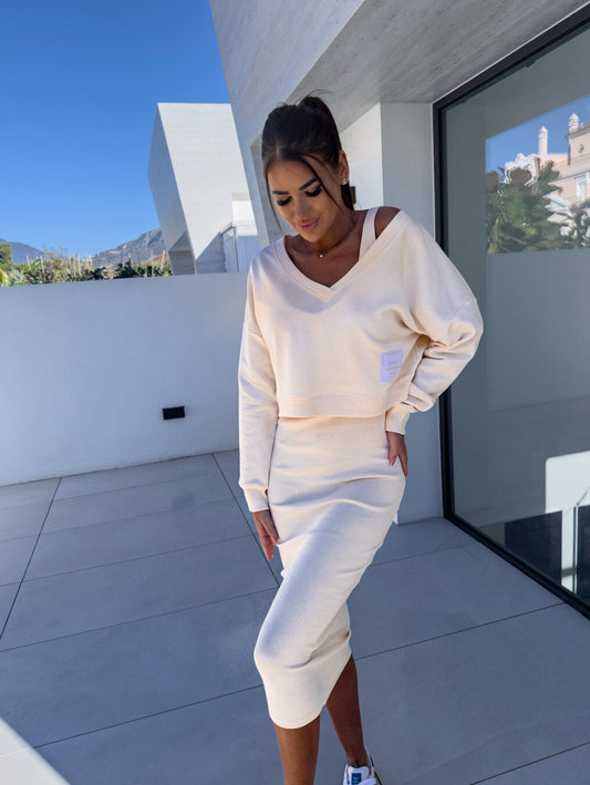 Tweedelige set met sweater en rok – Elettra