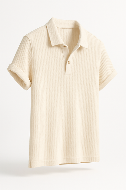 Heren Gebreid Poloshirt Ademend Comfort en Stijl – Rovian