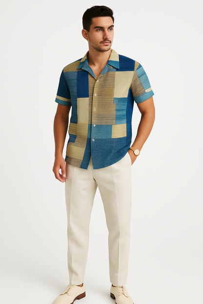 Moderne herenpolo met kleurrijk design – Venturo