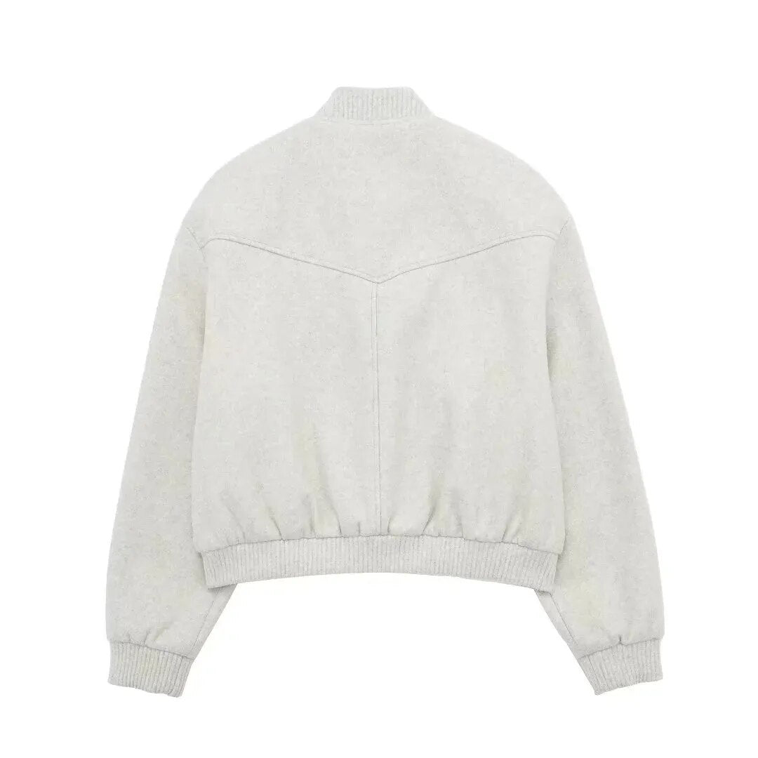 Trendy cropped bomberjack voor dames – Olivia