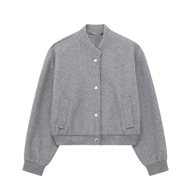 Trendy cropped bomberjack voor dames – Olivia