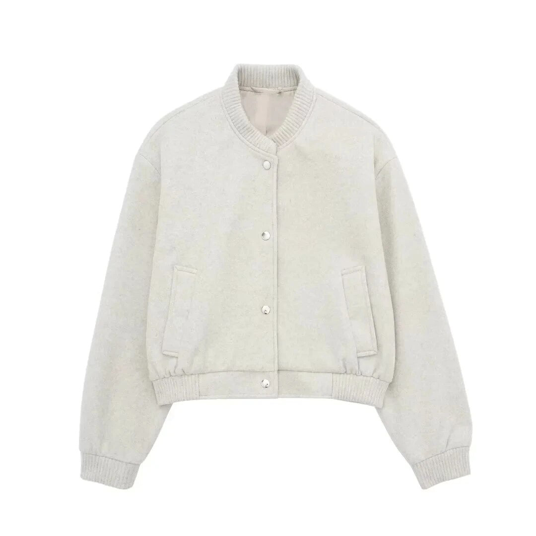Trendy cropped bomberjack voor dames – Olivia
