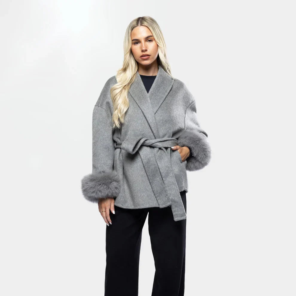 Luxe Winterjas voor Dames met Faux Fur Details – Isalyn