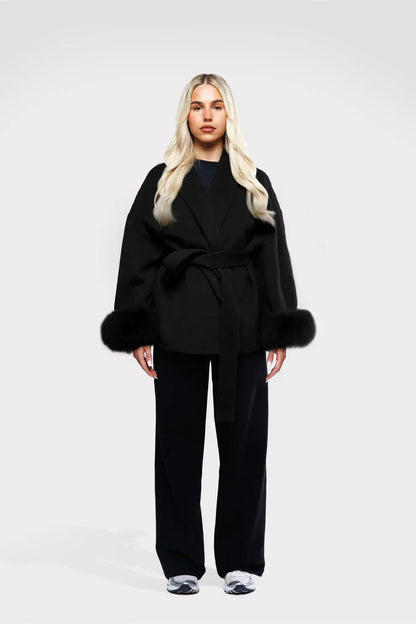 Luxe Winterjas voor Dames met Faux Fur Details – Isalyn