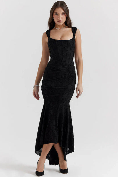 Fishtail maxi avondjurk elegant en vrouwelijk – Aureva