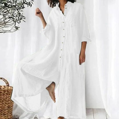 Linnen dames jumpsuit oversized stijlvol comfortabel – Rulani