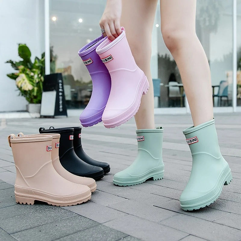 Waterdichte en Comfortabele Halflange Regenlaarzen voor Vrouwen – Elise