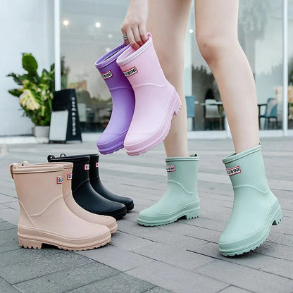 Waterdichte en Comfortabele Halflange Regenlaarzen voor Vrouwen – Elise