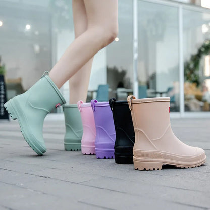 Waterdichte en Comfortabele Halflange Regenlaarzen voor Vrouwen – Elise