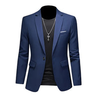 Heren Blazer Slim Fit Eén Knoop Formele Kleding – Milan