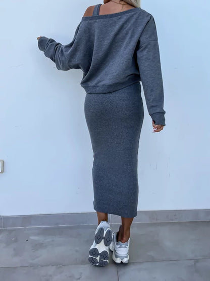 Tweedelige set met sweater en rok – Elettra
