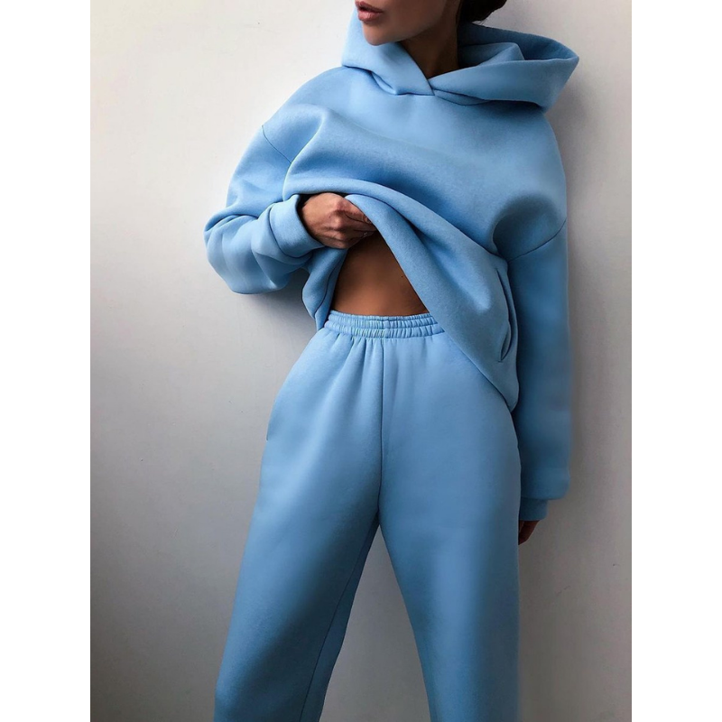 Oversize Jogginganzug Damen mit Kapuze & High Waist Hose – Lena