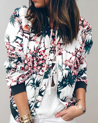 Bloemenprint bomberjack voor dames – Lotte