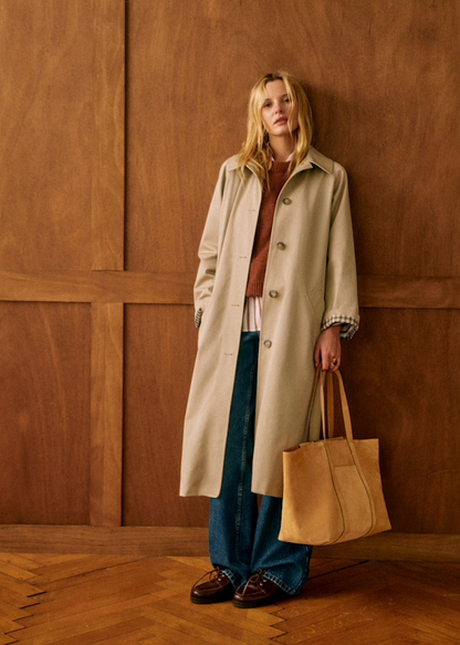Lente Trenchcoat voor Dames met Ruitvoering – Maud