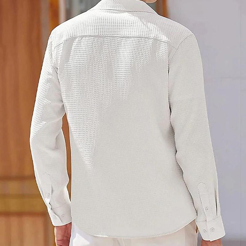 Casual Wafel Overhemd Lange Mouw Heren - Sem