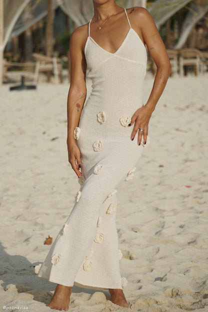 Maxi Jurk Breiwerk Elegante Pasvorm Zomerlook – Ravelle