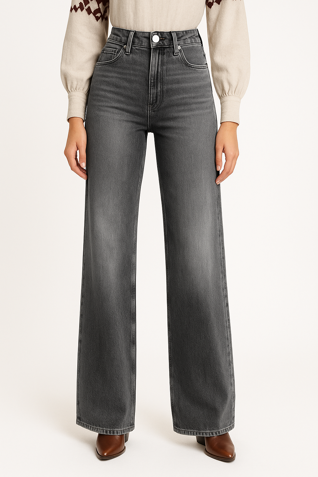Brede Damesjeans voor Comfort en Stijl – Élise