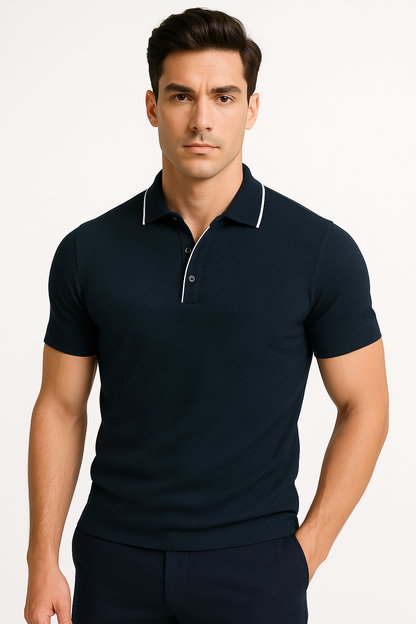 Heren Poloshirt Katoen Ademend Tijdloos – Matteo