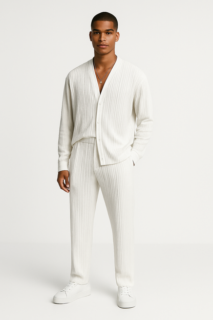 Zwarte dames loungewear set met wijde broek – Daniel